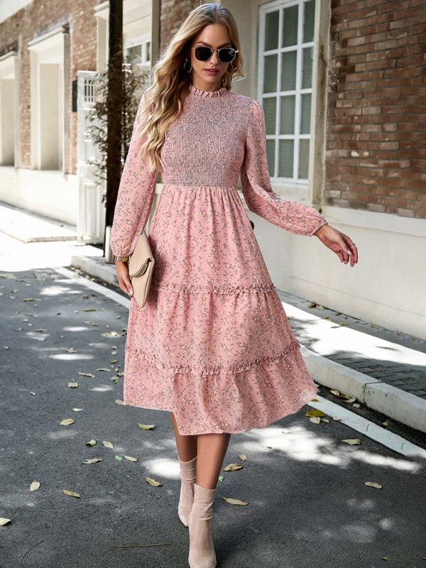 Robe Midi Imprimée Fleurie pour Femmes