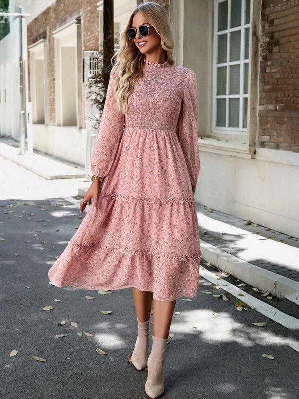 Robe Midi Imprimée Fleurie pour Femmes