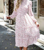 Robe Midi Imprimée Fleurie pour Femmes