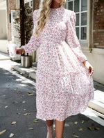 Robe Midi Imprimée Fleurie pour Femmes