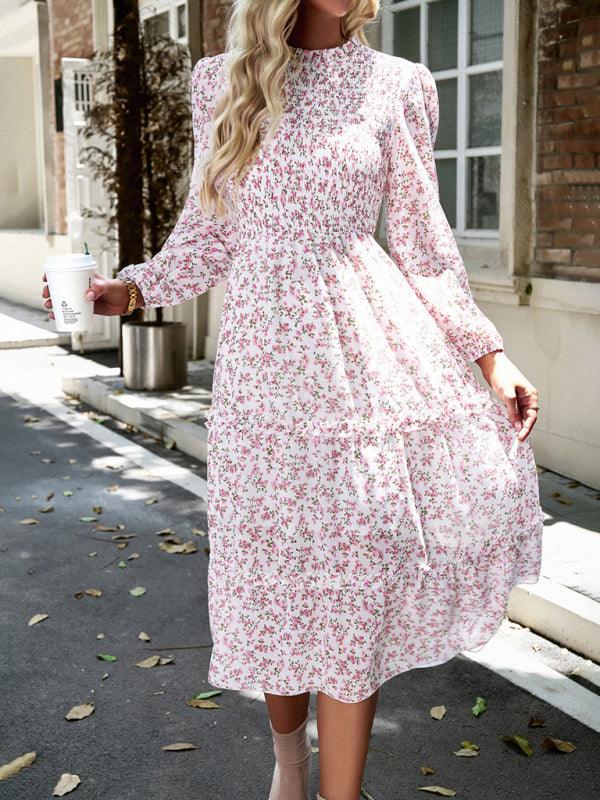 Robe Midi Imprimée Fleurie pour Femmes