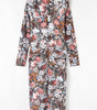 Robe Midi à Imprimé Floral et Col Montant pour Femmes
