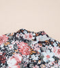 Robe Midi à Imprimé Floral et Col Montant pour Femmes
