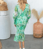 Robe Midi Imprimé Floral pour Femmes