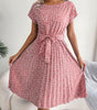 Robe Midi Imprimé Floral pour Femmes
