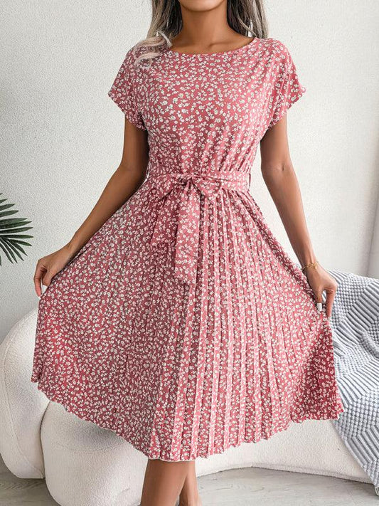 Robe Midi Imprimé Floral pour Femmes