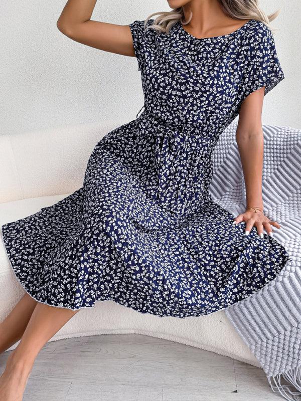 Robe Midi Imprimé Floral pour Femmes