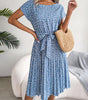 Robe Midi Imprimé Floral pour Femmes
