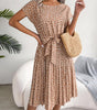 Robe Midi Imprimé Floral pour Femmes