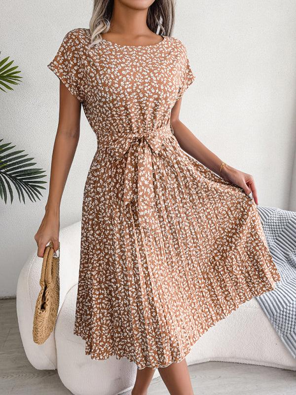 Robe Midi Imprimé Floral pour Femmes