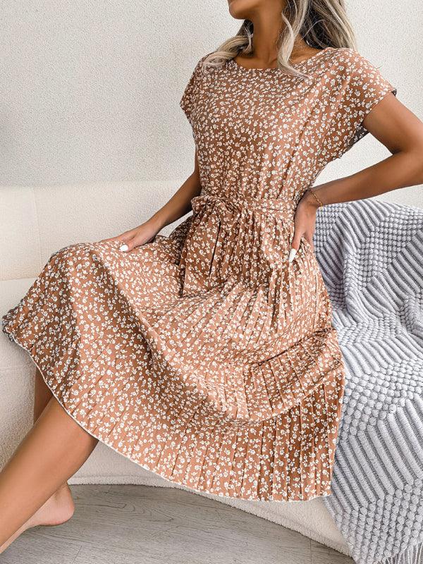 Robe Midi Imprimé Floral pour Femmes
