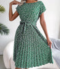 Robe Midi Imprimé Floral pour Femmes