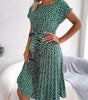 Robe Midi Imprimé Floral pour Femmes