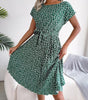 Robe Midi Imprimé Floral pour Femmes