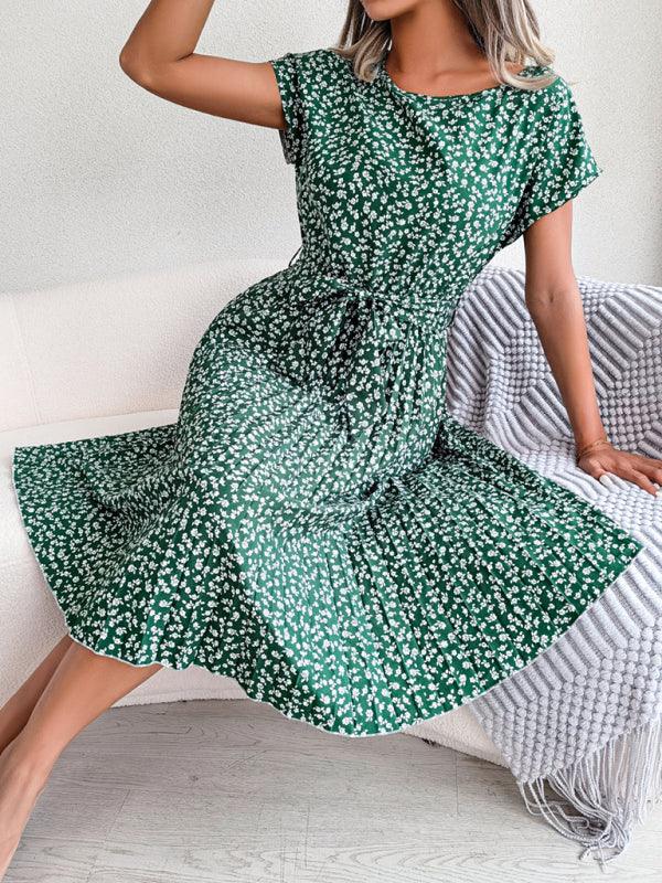 Robe Midi Imprimé Floral pour Femmes