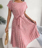 Robe Midi Imprimé Floral pour Femmes