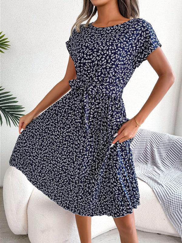 Robe Midi Imprimé Floral pour Femmes