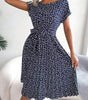 Robe Midi Imprimé Floral pour Femmes