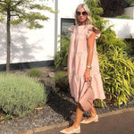 Robe Midi Imprimé Floral et Volants pour Femmes