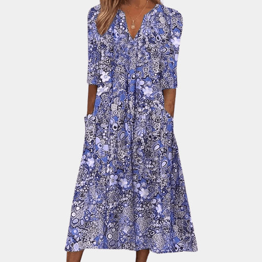 Robe Midi Imprimé Floral pour Femmes