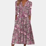 Robe Midi Imprimé Floral pour Femmes