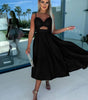 Robe Midi Drapée avec Fente et Poches pour Femmes