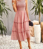 Robe Midi Élastique Imprimé Floral pour Femmes