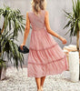 Robe Midi Élastique Imprimé Floral pour Femmes