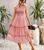 Robe Midi Élastique Imprimé Floral pour Femmes