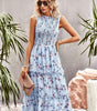 Robe Midi Élastique Imprimé Floral pour Femmes