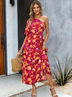 Robe Midi à Motif Géométrique pour Femmes