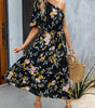 Robe Midi à Motif Géométrique pour Femmes