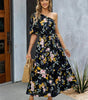 Robe Midi à Motif Géométrique pour Femmes