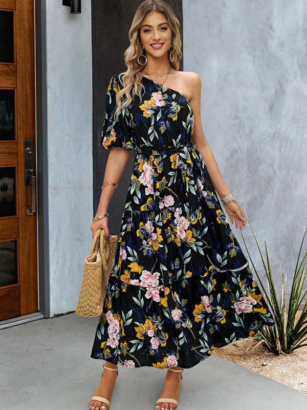 Robe Midi à Motif Géométrique pour Femmes