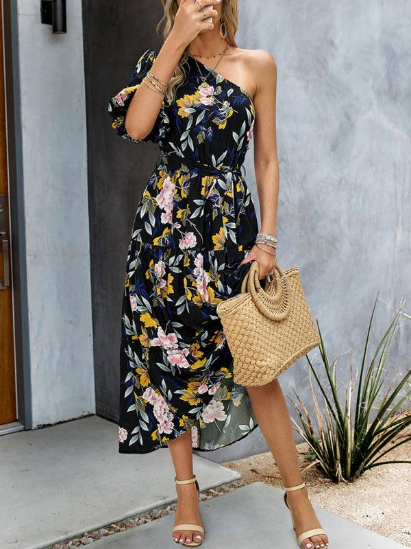 Robe Midi à Motif Géométrique pour Femmes