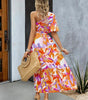 Robe Midi à Motif Géométrique pour Femmes