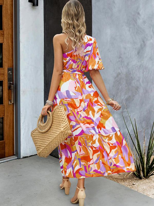 Robe Midi à Motif Géométrique pour Femmes