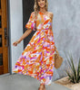 Robe Midi à Motif Géométrique pour Femmes
