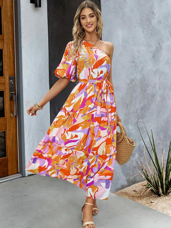 Robe Midi à Motif Géométrique pour Femmes