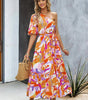 Robe Midi à Motif Géométrique pour Femmes