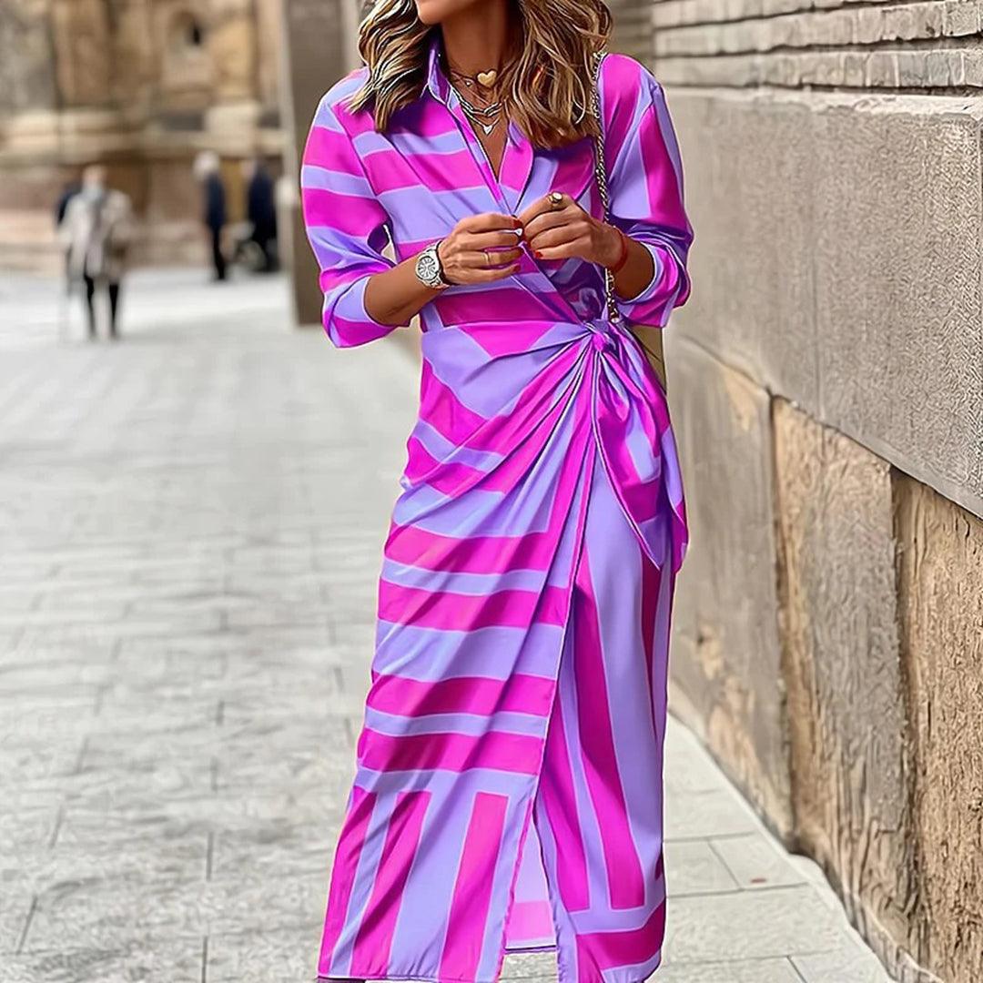 Robe Midi Rayée pour Femmes
