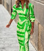 Robe Midi Rayée pour Femmes