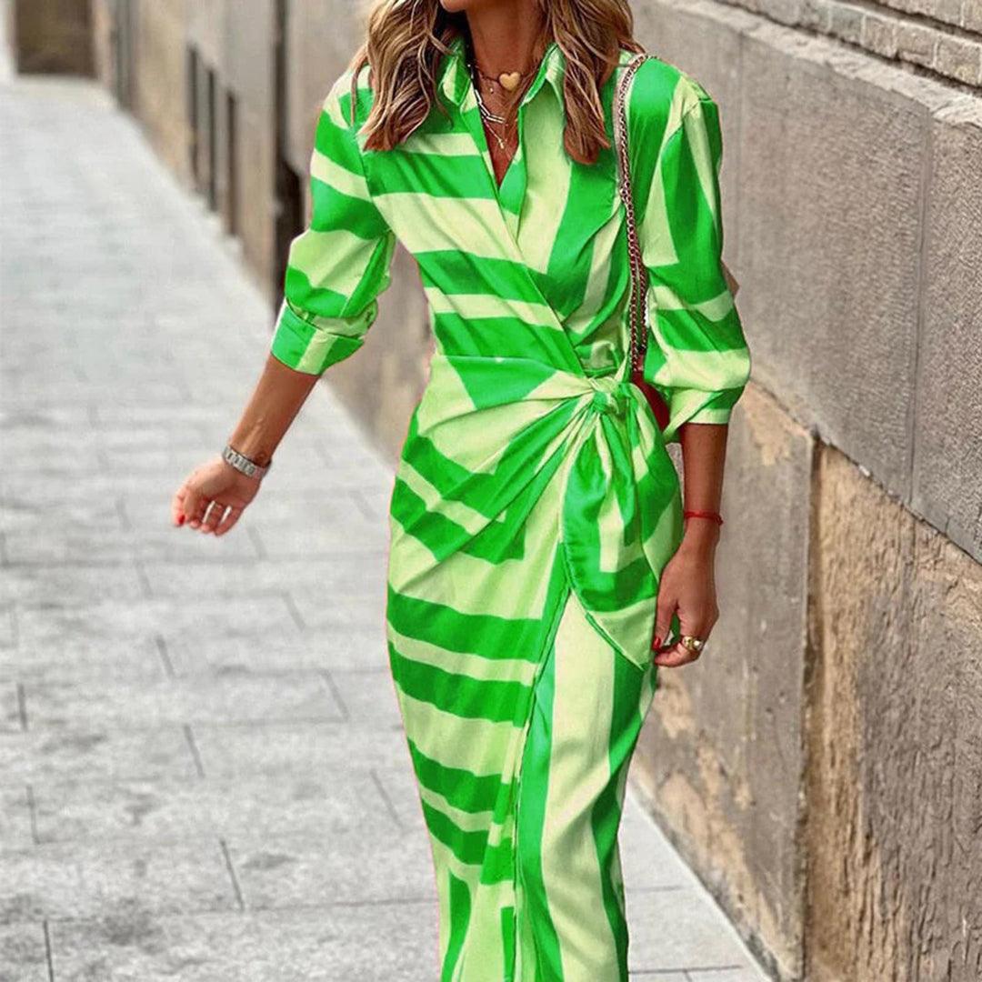 Robe Midi Rayée pour Femmes