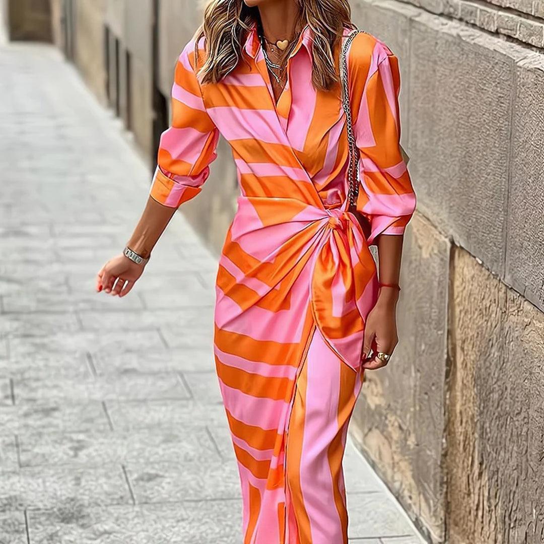 Robe Midi Rayée pour Femmes