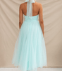 Robe Midi Col Halter en Mesh pour Femmes