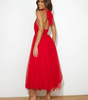 Robe Midi Col Halter en Mesh pour Femmes