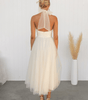 Robe Midi Col Halter en Mesh pour Femmes