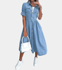 Robe Midi en Denim pour Femmes
