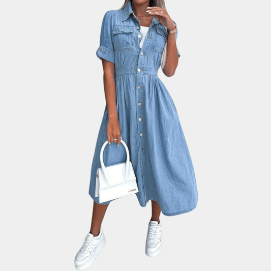 Robe Midi en Denim pour Femmes
