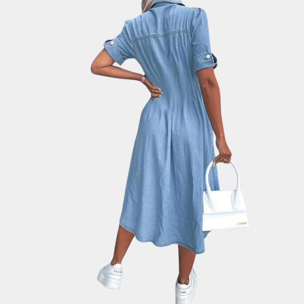 Robe Midi en Denim pour Femmes